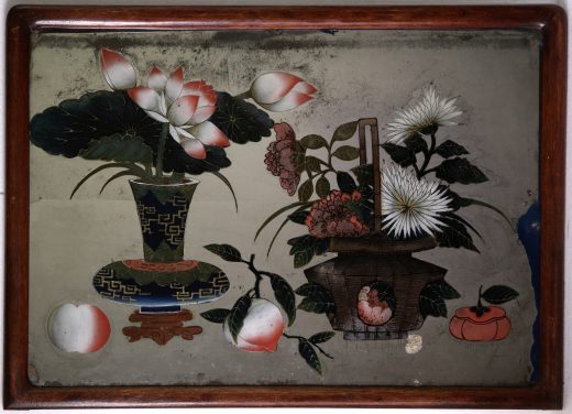 Flowers and scholars' objects
China
Late Qing Dynasty
392 x 543 mm (with frame)
Mei Lin Collection, B124
Image Courtesy of Rupprecht Mayer
